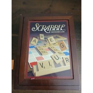 Vintage Games Collection Scrabble Crossword Game Wooden Box Collectors Edition